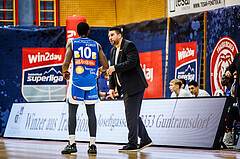 Basketball, win2day Basketball Superliga 2023/24, Grunddurchgang 6.Runde, Traiskirchen Lions, Oberwart Gunners, Horst Leitner (Head Coach)