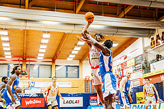 Basketball, win2day Basketball Superliga 2023/24, Grunddurchgang 6.Runde, Traiskirchen Lions, Oberwart Gunners, Jaquan Lawrence (40)