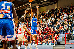 Basketball, win2day Basketball Superliga 2023/24, Grunddurchgang 6.Runde, Traiskirchen Lions, Oberwart Gunners, Kris Monroe (13)