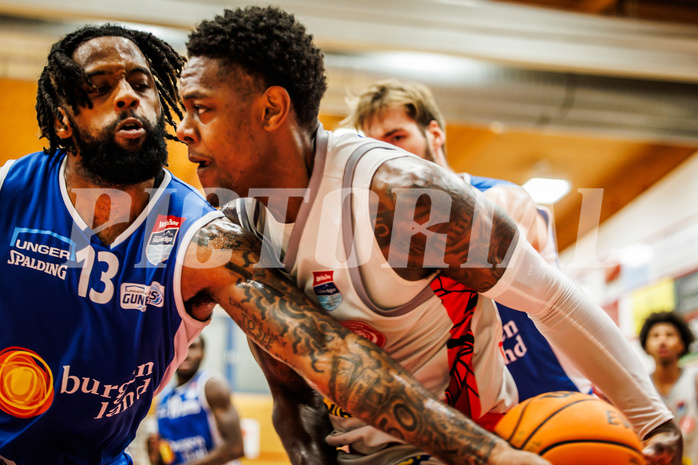 Basketball, win2day Basketball Superliga 2023/24, Grunddurchgang 6.Runde, Traiskirchen Lions, Oberwart Gunners, Davon Clare (5)