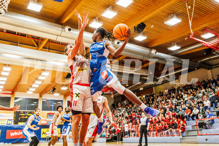 Basketball, win2day Basketball Superliga 2023/24, Grunddurchgang 6.Runde, Traiskirchen Lions, Oberwart Gunners, James Graham (11)