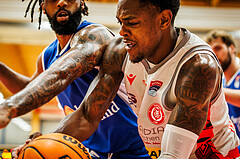 Basketball, win2day Basketball Superliga 2023/24, Grunddurchgang 6.Runde, Traiskirchen Lions, Oberwart Gunners, Davon Clare (5)