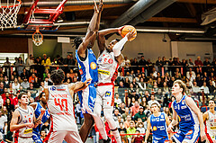 Basketball, win2day Basketball Superliga 2023/24, Grunddurchgang 6.Runde, Traiskirchen Lions, Oberwart Gunners, Davon Clare (5)