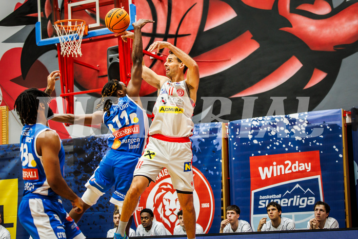 Basketball, win2day Basketball Superliga 2023/24, Grunddurchgang 6.Runde, Traiskirchen Lions, Oberwart Gunners, Fabricio Vay (11)