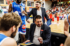 Basketball, win2day Basketball Superliga 2023/24, Grunddurchgang 6.Runde, Traiskirchen Lions, Oberwart Gunners, Horst Leitner (Head Coach)