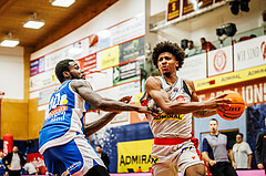 Basketball, win2day Basketball Superliga 2023/24, Grunddurchgang 6.Runde, Traiskirchen Lions, Oberwart Gunners, Demarcus Demonia (4)