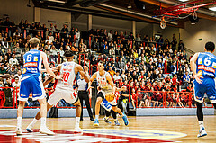 Basketball, win2day Basketball Superliga 2023/24, Grunddurchgang 6.Runde, Traiskirchen Lions, Oberwart Gunners, Fabricio Vay (11)