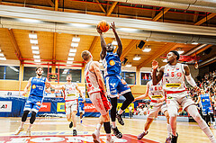 Basketball, win2day Basketball Superliga 2023/24, Grunddurchgang 6.Runde, Traiskirchen Lions, Oberwart Gunners, Tre’vion Lamar (10)