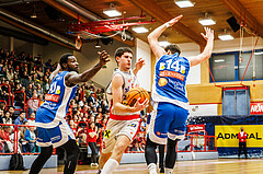 Basketball, win2day Basketball Superliga 2023/24, Grunddurchgang 6.Runde, Traiskirchen Lions, Oberwart Gunners, Aleksej Kostic (6)