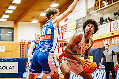 Basketball, win2day Basketball Superliga 2023/24, Grunddurchgang 6.Runde, Traiskirchen Lions, Oberwart Gunners, Demarcus Demonia (4)