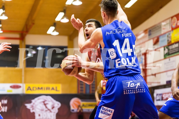 Basketball, ABL 2017/18, Grunddurchgang 14.Runde, Traiskirchen Lions, Oberwart Gunners, Jozo Brkic (19)