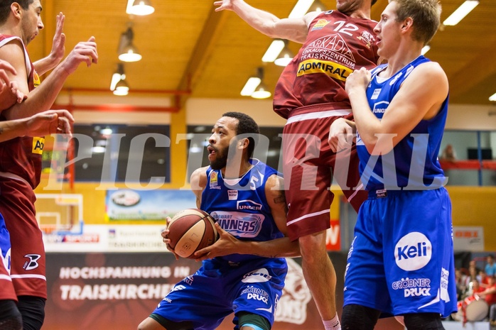 Basketball, ABL 2017/18, Grunddurchgang 14.Runde, Traiskirchen Lions, Oberwart Gunners, Louis Dabney Jr. (5)