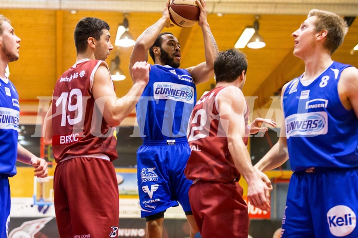 Basketball, ABL 2017/18, Grunddurchgang 14.Runde, Traiskirchen Lions, Oberwart Gunners, Louis Dabney Jr. (5)
