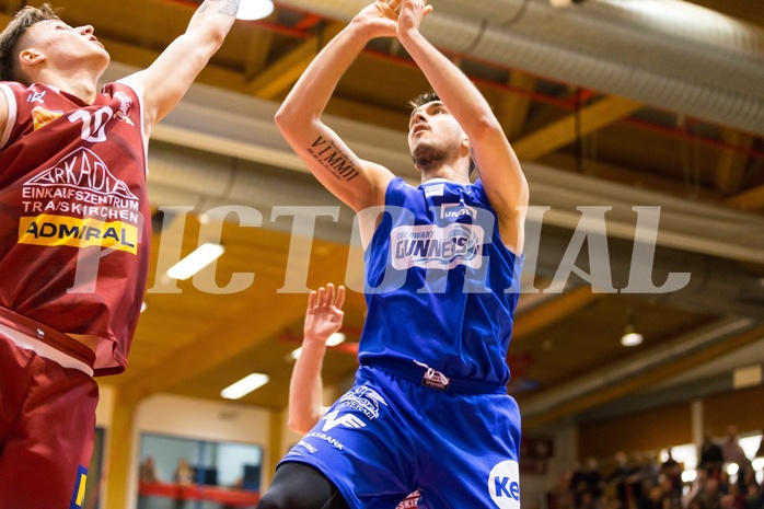 Basketball, ABL 2017/18, Grunddurchgang 14.Runde, Traiskirchen Lions, Oberwart Gunners, Benjamin Blazevic (12)