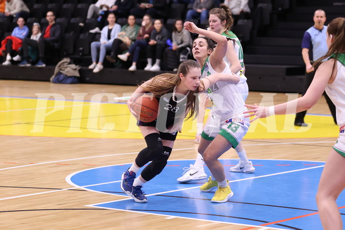 19.02.2023, Graz, Raiffeisen Sportpark, Basketball Damen Superliga 2022/23, Grunddurchgang 13.Runde, UBI Holding Graz vs. Vienna United Women ,  