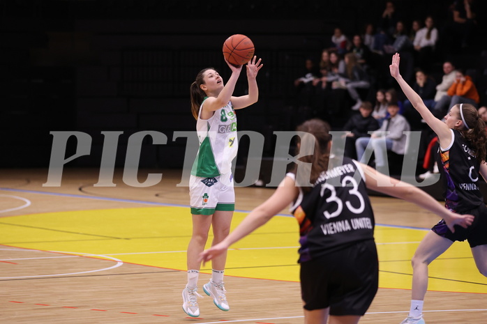 19.02.2023, Graz, Raiffeisen Sportpark, Basketball Damen Superliga 2022/23, Grunddurchgang 13.Runde, UBI Holding Graz vs. Vienna United Women ,  
