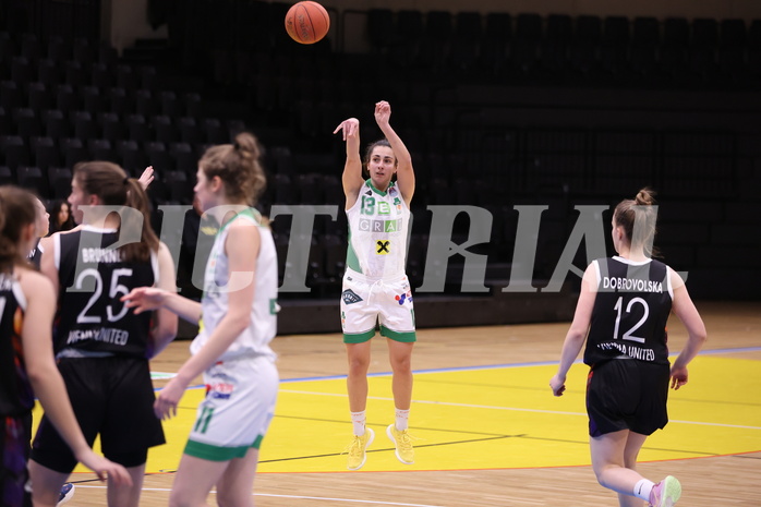 19.02.2023, Graz, Raiffeisen Sportpark, Basketball Damen Superliga 2022/23, Grunddurchgang 13.Runde, UBI Holding Graz vs. Vienna United Women ,  