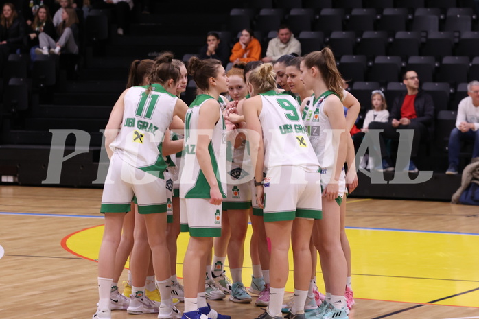 19.02.2023, Graz, Raiffeisen Sportpark, Basketball Damen Superliga 2022/23, Grunddurchgang 13.Runde, UBI Holding Graz vs. Vienna United Women ,  