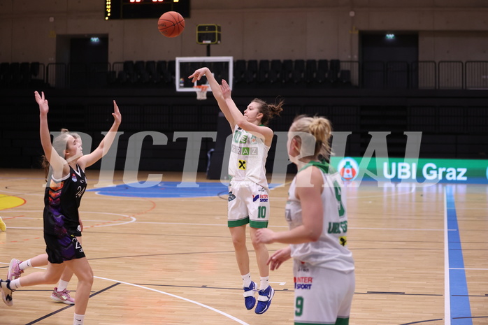 19.02.2023, Graz, Raiffeisen Sportpark, Basketball Damen Superliga 2022/23, Grunddurchgang 13.Runde, UBI Holding Graz vs. Vienna United Women ,  