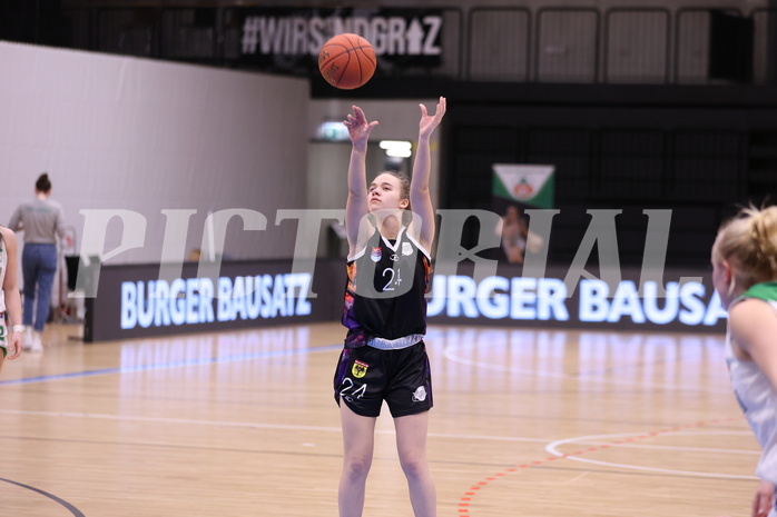 19.02.2023, Graz, Raiffeisen Sportpark, Basketball Damen Superliga 2022/23, Grunddurchgang 13.Runde, UBI Holding Graz vs. Vienna United Women ,  