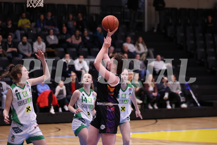 19.02.2023, Graz, Raiffeisen Sportpark, Basketball Damen Superliga 2022/23, Grunddurchgang 13.Runde, UBI Holding Graz vs. Vienna United Women ,  
