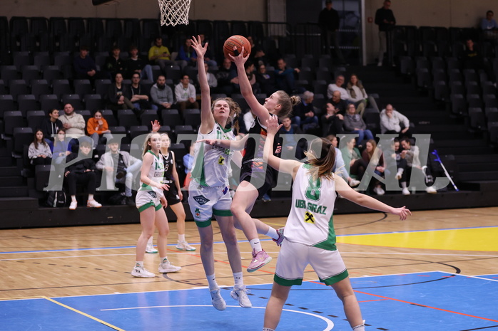 19.02.2023, Graz, Raiffeisen Sportpark, Basketball Damen Superliga 2022/23, Grunddurchgang 13.Runde, UBI Holding Graz vs. Vienna United Women ,  