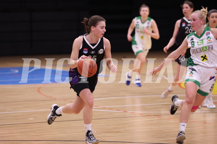 19.02.2023, Graz, Raiffeisen Sportpark, Basketball Damen Superliga 2022/23, Grunddurchgang 13.Runde, UBI Holding Graz vs. Vienna United Women ,  