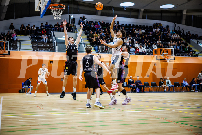Basketball, Basketball Zweite Liga 2024/25, Grunddurchgang 3.Runde, Vienna Timberwolves, Vienna United, Armin Karian (7)