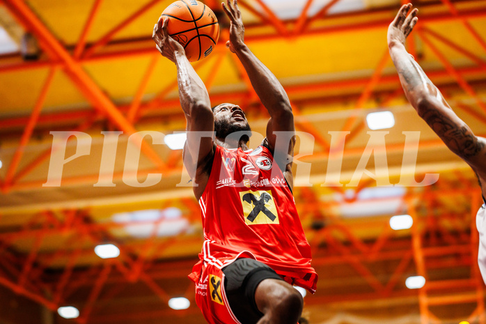 Basketball, win2day Basketball Superliga 2024/25, Grunddurchgang Runde 3, BBC Nord Dragonz, Flyers Wels, Damion Rosser (2)