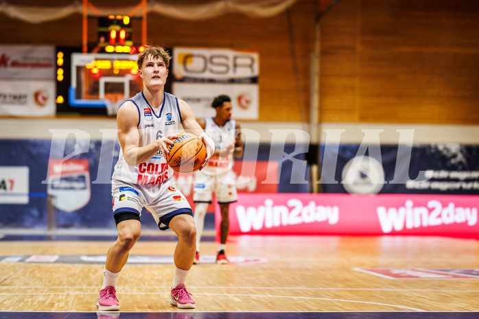 Basketball, win2day Basketball Superliga 2024/25, Grunddurchgang Runde 3, BBC Nord Dragonz, Flyers Wels, Valentin Pasterk (6)