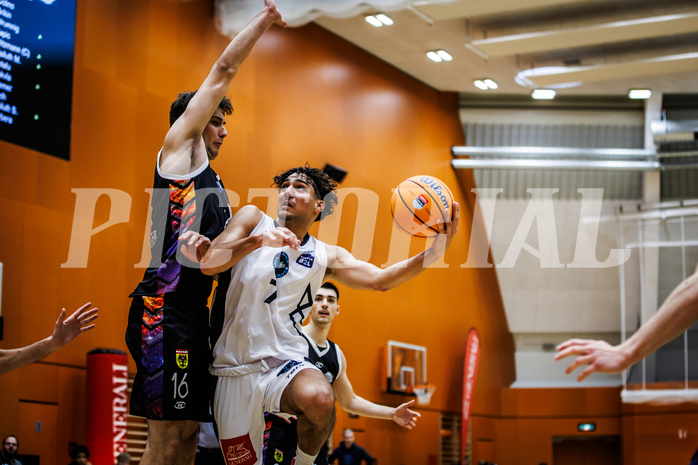 Basketball, Basketball Zweite Liga 2024/25, Grunddurchgang 3.Runde, Vienna Timberwolves, Vienna United, Armin Karian (7)