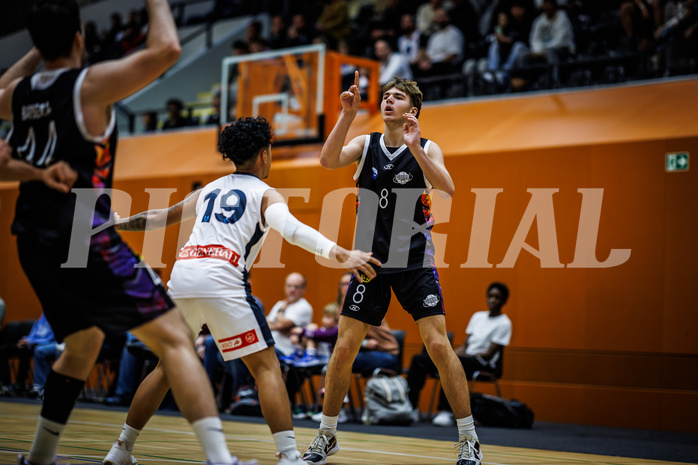 Basketball, Basketball Zweite Liga 2024/25, Grunddurchgang 3.Runde, Vienna Timberwolves, Vienna United, Armin Kapic (8)