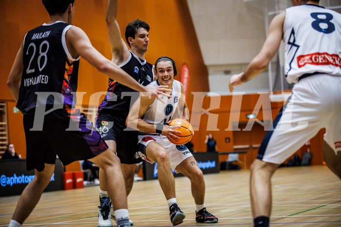 Basketball, Basketball Zweite Liga 2024/25, Grunddurchgang 3.Runde, Vienna Timberwolves, Vienna United, Ivor Kuresevic (44)