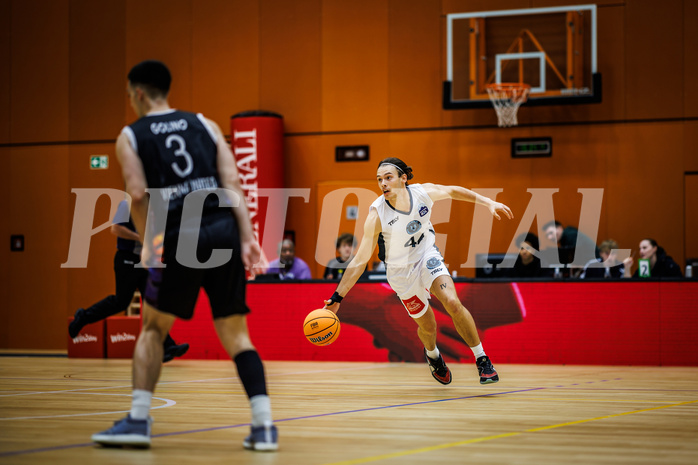 Basketball, Basketball Zweite Liga 2024/25, Grunddurchgang 3.Runde, Vienna Timberwolves, Vienna United, Ivor Kuresevic (44)