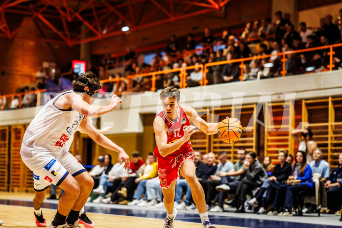 Basketball, win2day Basketball Superliga 2024/25, Grunddurchgang Runde 3, BBC Nord Dragonz, Flyers Wels, Dejan Kovacevic (17)