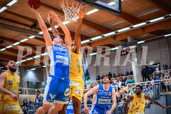 Basketball, Win2Day Superliga 2022/23, 2. Platzierungsrunde, SKN St. Pölten, Oberwart Gunners, Brock Gardner (10)