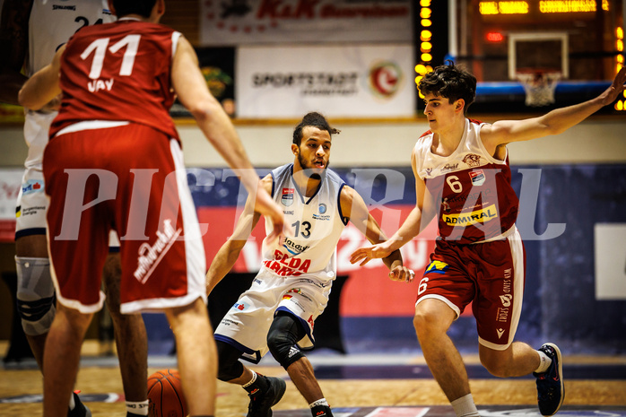 Basketball, win2day Basketball Superliga 2022/23, 2. Qualifikationsrunde, BBC Nord Dragonz, Traiskirchen Lions, Kyran Jordan Mc Clure (13)