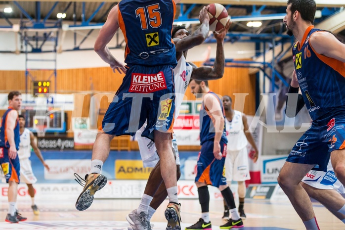 Basketball, ABL 2016/17, Grunddurchgang 35.Runde, Oberwart Gunners, Fürstenfeld Panthers, Jamari Traylor (9)