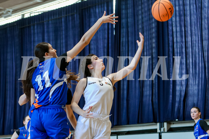 27.04.2025 Österreichischer Basketballverband 2024/25, SLWU16 VF Basket Flames UNION vs. DBB  Basketgirls Wels