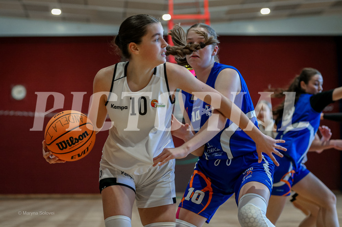 27.04.2025 Österreichischer Basketballverband 2024/25, SLWU16 VF Basket Flames UNION vs. DBB  Basketgirls Wels