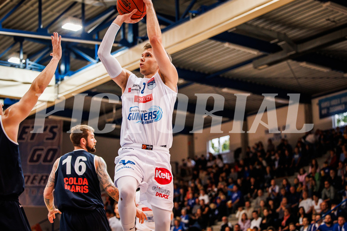 Basketball, win2day Basketball Superliga 2022/23, Grunddurchgang Runde 1, Oberwart Gunners, BBC Nord Dragonz Eisenstadt, Jonathan Knessl (12)