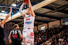 Basketball, win2day Basketball Superliga 2022/23, Grunddurchgang Runde 1, Oberwart Gunners, BBC Nord Dragonz Eisenstadt, Jonathan Knessl (12)