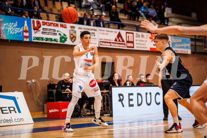 Basketball, win2day Basketball Superliga 2022/23, Grunddurchgang Runde 1, Oberwart Gunners, BBC Nord Dragonz Eisenstadt, Magdy Abou-Ahmed (6)