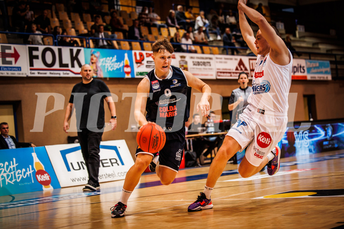Basketball, win2day Basketball Superliga 2022/23, Grunddurchgang Runde 1, Oberwart Gunners, BBC Nord Dragonz Eisenstadt, Valentin Pasterk (9)