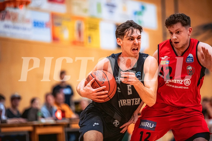 Basketball, Basketball Zweite Liga 2022/23, Playoff Viertelfinale Spiel 3, Mistelbach Mustangs, Wörthersee Piraten, Felix Leindecker (5)