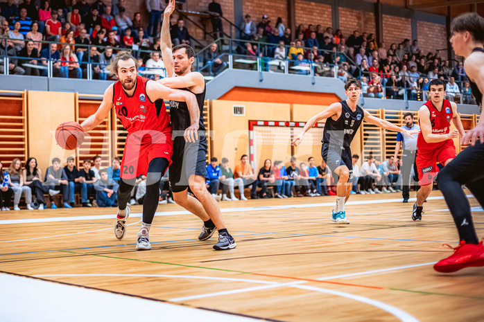 Basketball, Basketball Zweite Liga 2022/23, Playoff Viertelfinale Spiel 3, Mistelbach Mustangs, Wörthersee Piraten, Ian Moschik (20)