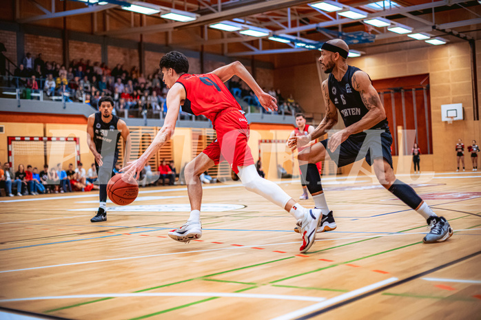 Basketball, Basketball Zweite Liga 2022/23, Playoff Viertelfinale Spiel 3, Mistelbach Mustangs, Wörthersee Piraten, Maximilian Girschik (9)