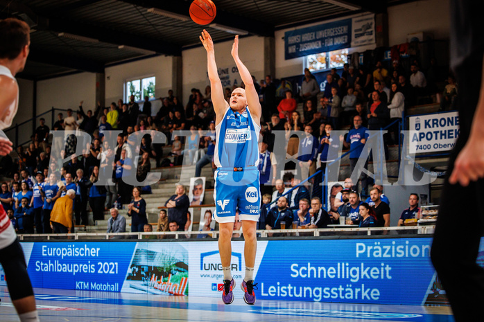Basketball, win2day Basketball Superliga 2022/23, Grunddurchgang Runde 4, Oberwart Gunners, BC Vienna, Sebastian Käferle (7)