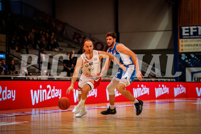 Basketball, win2day Basketball Superliga 2022/23, Grunddurchgang Runde 4, Oberwart Gunners, BC Vienna, Enis Murati (44)