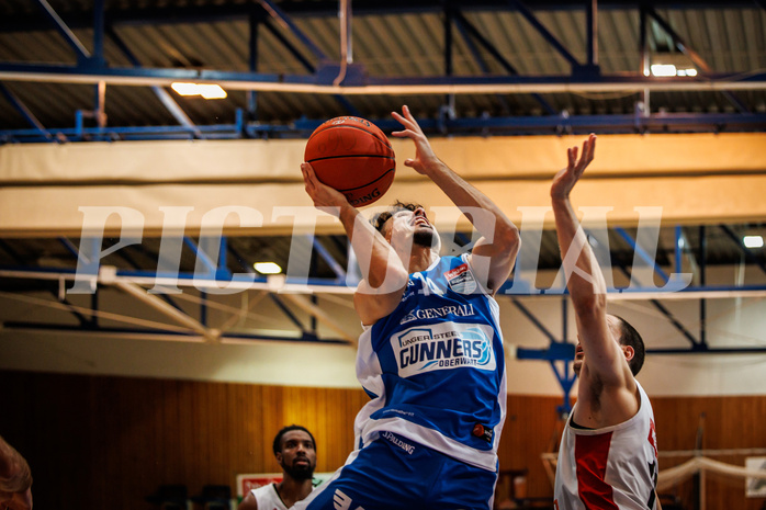 Basketball, win2day Basketball Superliga 2022/23, Grunddurchgang Runde 4, Oberwart Gunners, BC Vienna, Derek Hanes (14)
